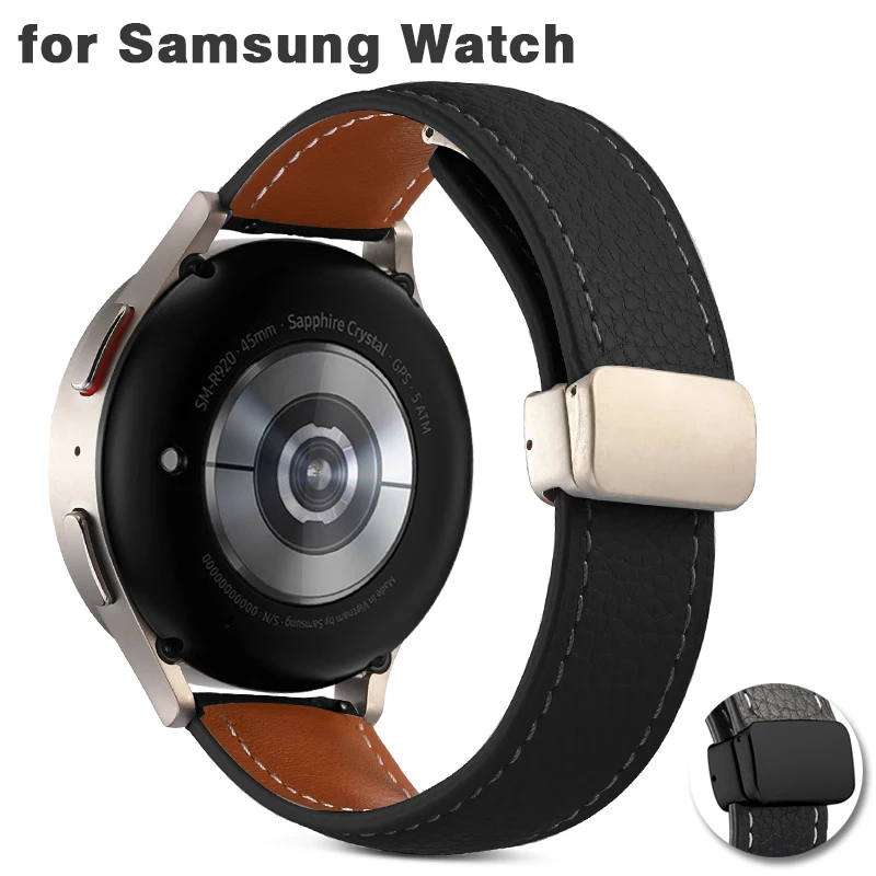 Premium Leather Strap with Magnetic Buckle