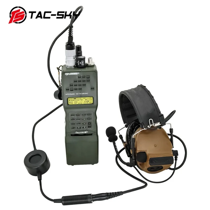TS TAC-SKY Military Airsoft HEADSET Adapter 6-pin TCI PTT for AN/PRC 148 152 152A Dummy Case Walkie-Talkie Model