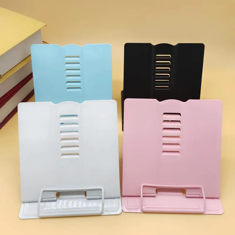 Enhanced Portable Metal Book Holder and Tablet Stand for Reading, Music Scores, and Recipes