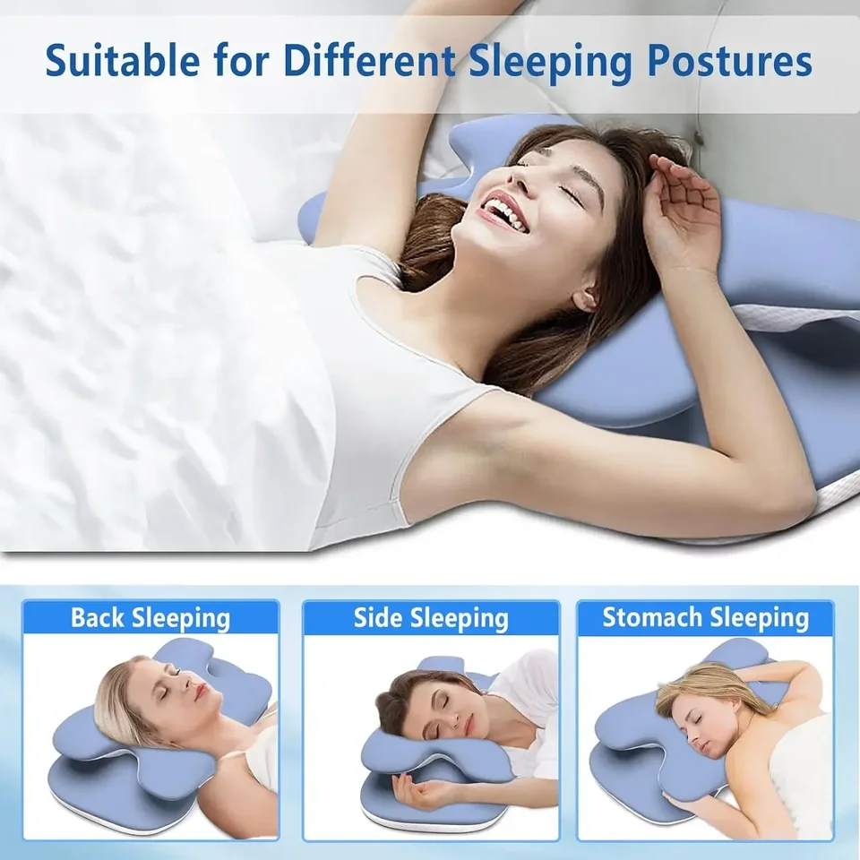 pillowLY Cuscino in memory foam per alleviare il dolore al collo