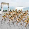 4 Pack Bamboo Folding Chair, Foldable Dining Wood Chairs, Comfortable Seat for Outdoor & Indoor, Patio, Porch, Wedding, Party 1