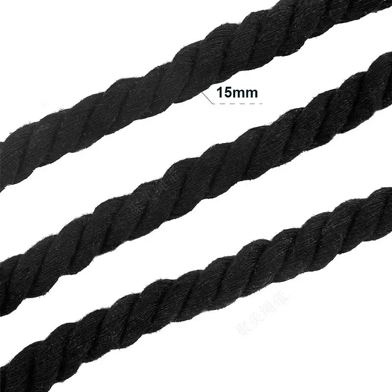 5 Meters 12mm Twisted Cord Cotton Rope Colorful For Handbag Home Decor DIY Textile Accessories Red Yellow Khaki Pink Green