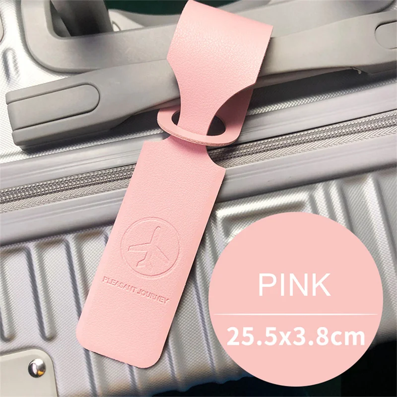 

Creative Travel Accessories Luggage Tag cover PU Leather Suitcase ID Address Holder Baggage Boarding Tags Portable Label 6 color