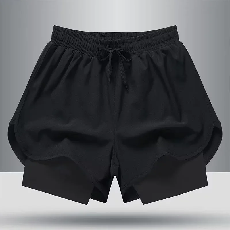 Men Swimsuit Anti-Embarrassing Double-Layer Quick-Dry Bathing Underwear Loose-Fit For Men