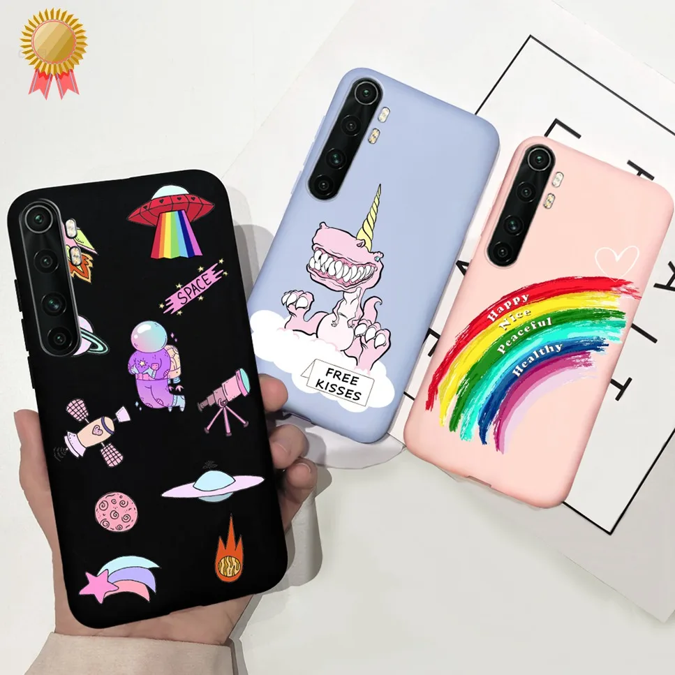 Per Cover Xiaomi Mi Note 10 Lite Case Capas Note10 Lite Phone Cartoon Bumper Back Antiurto Soft Per Xiaomi Note 10 Lite Fundas