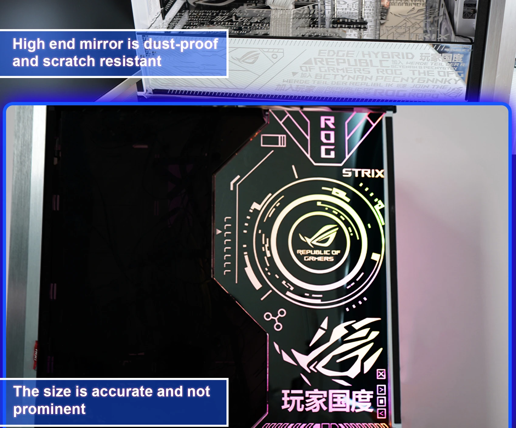 Gx601 painel de espelho rog strix helios