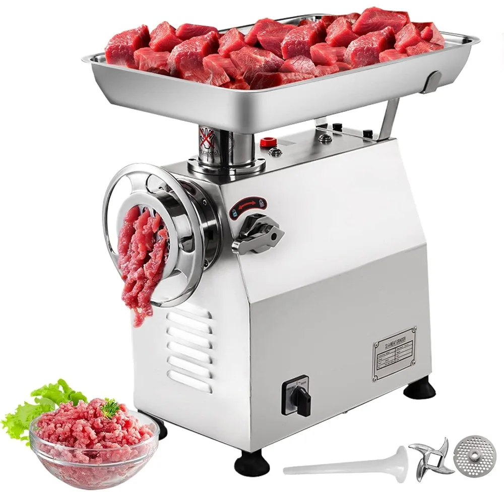 

Happybuy Commercial Meat Grinder 770lbs/h Electric Sausage Maker 2200W Stainless Steel With 2 Grinding Heads