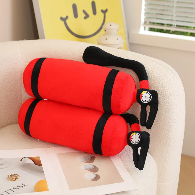 49cm Stuffed Fire Extinguisher Plush Pillow Stuffed Emergency Rescue Firefighter Boys Gift 2