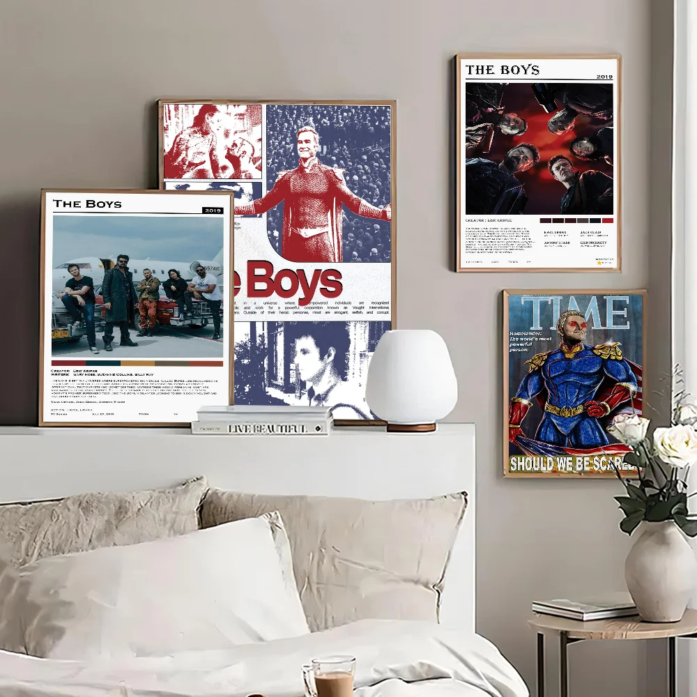 The Boys Anime Poster Self-adhesive Art Poster Whitepaper Prints Posters Artwork Aesthetic Art Wall Painting