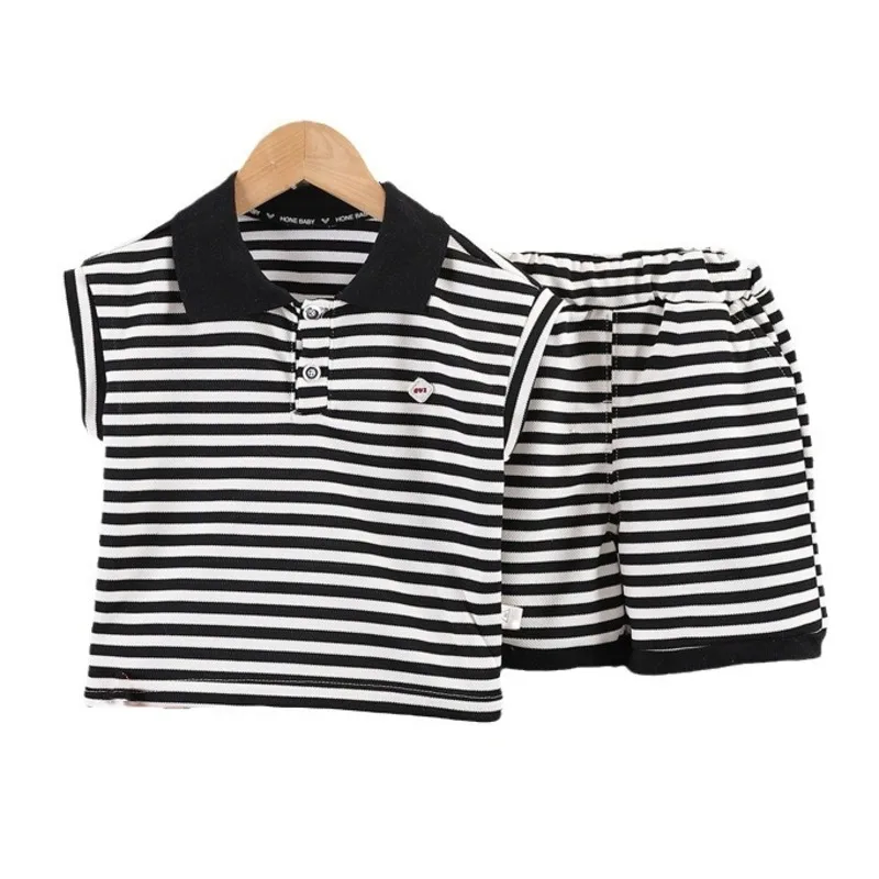 

New Summer Baby Boys Clothes Suit Children Casual Striped Vest Shorts 2Pcs/Sets Infant Clothing Toddler Costume Kids Tracksuits