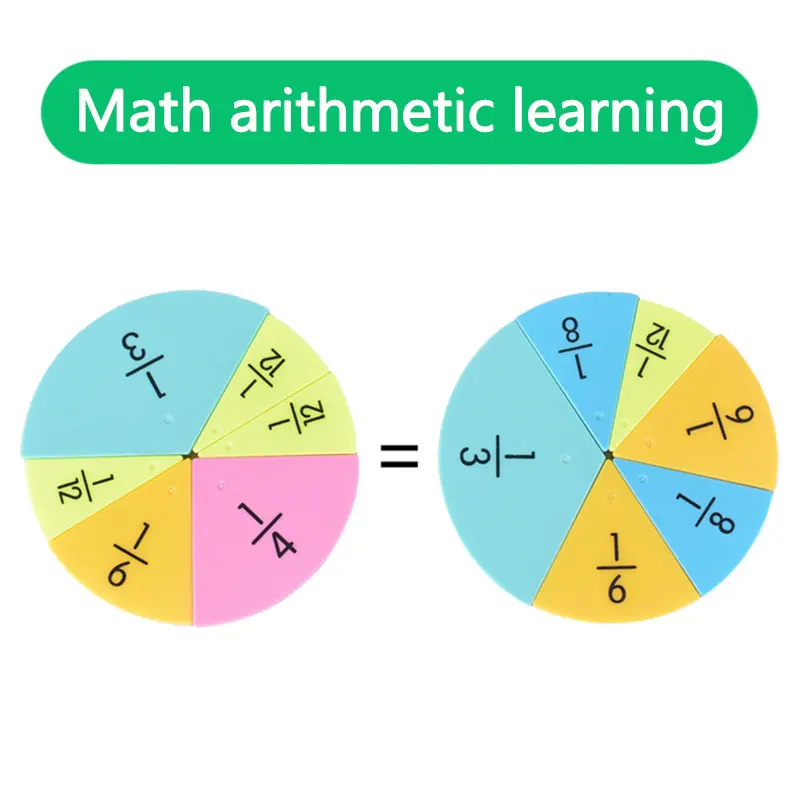 Montessori Fraction Math Toys Arithmetic Learning Numerator Denominator Math Teaching Aids Parish Educational Toys For Children