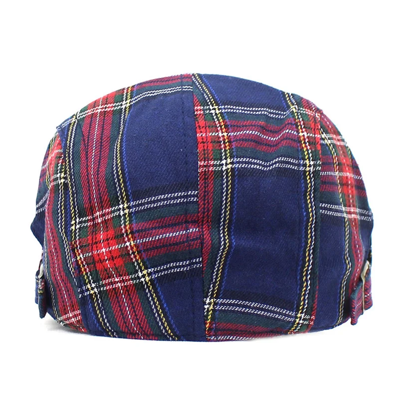 Unisex Plaid Vintage Baskenmütze Hüte Männer Frauen Britische Maler Zeitungsjunge Hut Frühling Sommer Hüte Schirmmütze Lässige Verstellbare Kappen – Detail 6