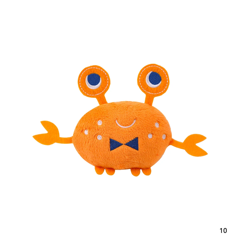 Pet-Friendly Cartoon Fruit Animals Plush Chew Toy with Squeaker