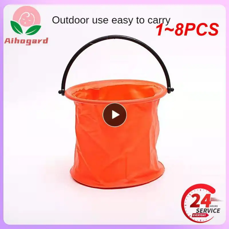 

1~8PCS Beach Sand Play Bucket Toy Folding Collapsible Bucket Gardening Tool Outdoor Sand Pool Play Tool Toy Kids Summer Favor