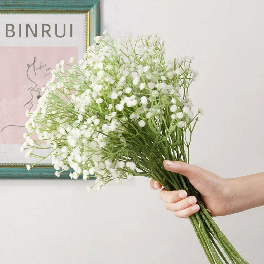 1 Bund künstlicher Babysbreath Weiß/Dunkelviolett/Hellviolett/Rosa/Rosenrot/Blau Fake Flowers Home Decor Party Decor Hochzeit