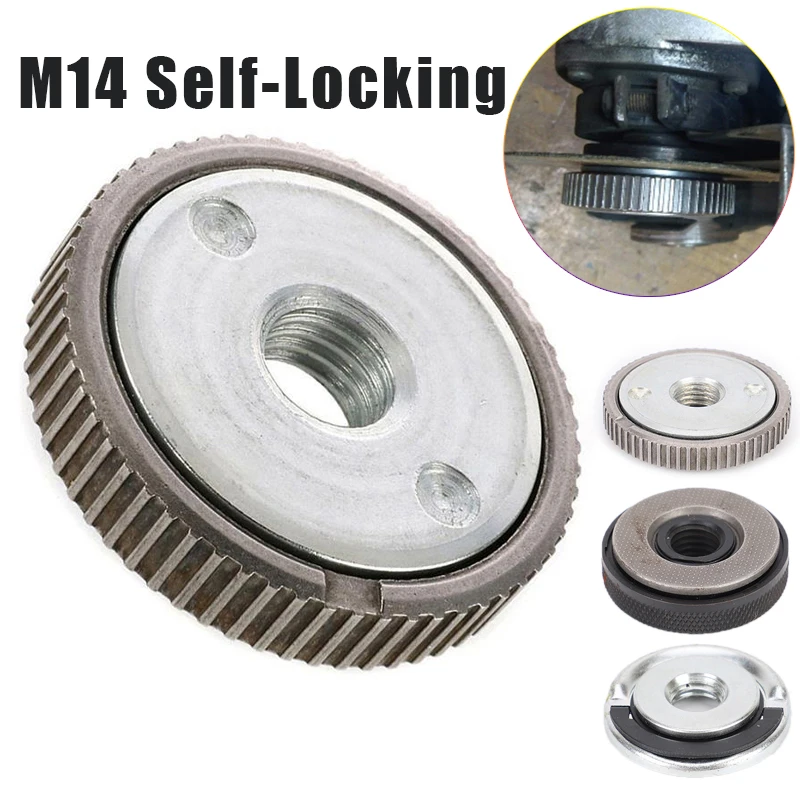 

1 3Pcs Angle Grinder M14 Thread Inner Outer Flange Nut Set Quick Release Nut Power Replacement For Milwaukee Metabo Bosch Makita