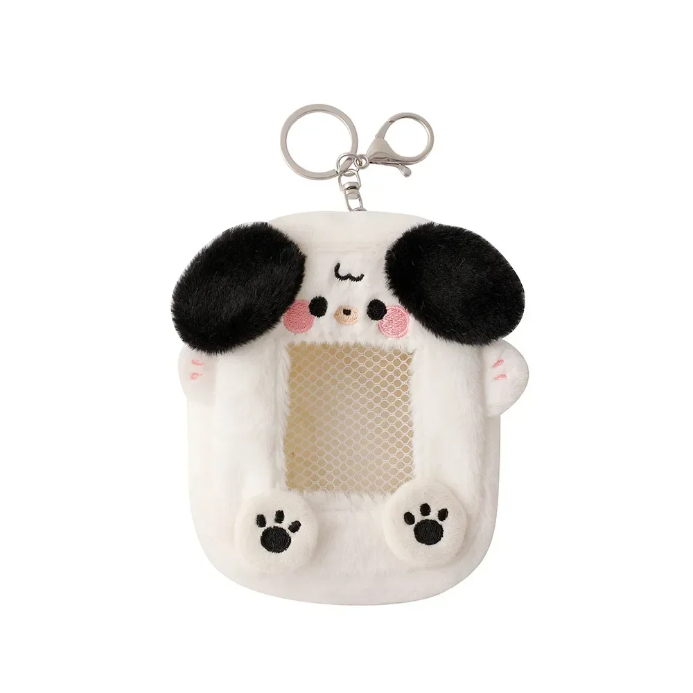 Fashion Cute Little Rabbit Animal Plush Coin Wallet Portable Children Neck Hanging Bag Square Cartoon Coin Wallet Girl