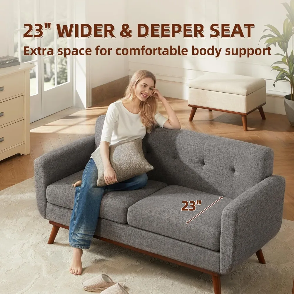 Modern Tufted Loveseat Sofa 5