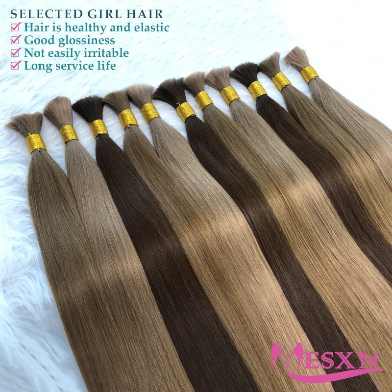 Human Hair Extensions Bulk 100% Real Natural For salon