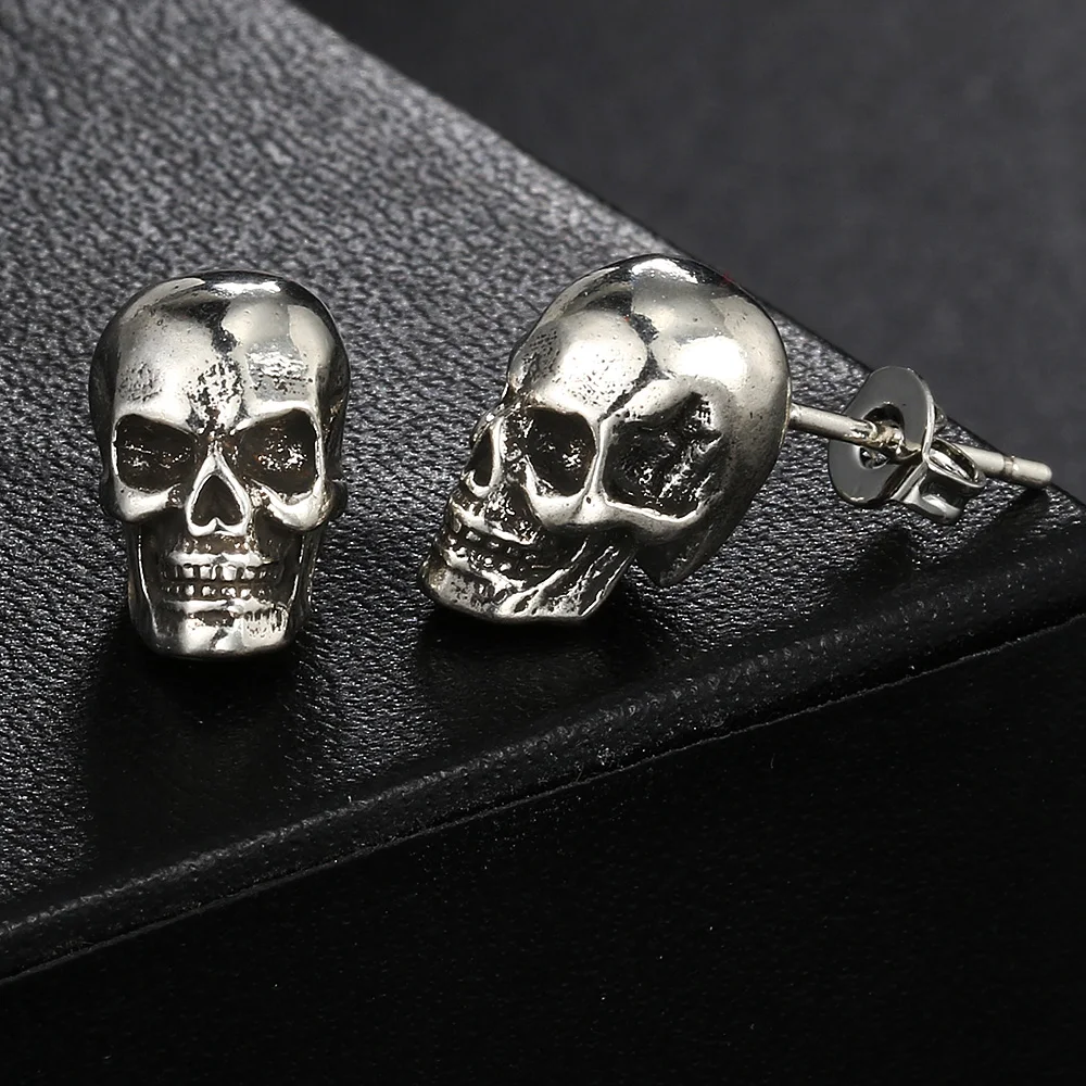 Punk Hip-Hop Schädel Ohr stecker für Männer Frauen kreative Skelett Ohr Zubehör Halloween Party Geschenke Großhandel Schmuck ohe189 – Detail 6
