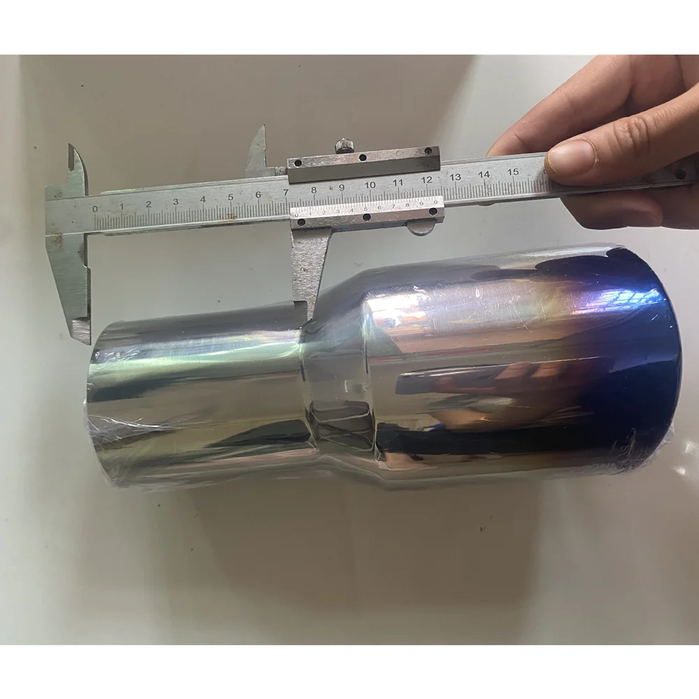 Welding exhaust tips 2.5" Inlet 3.5" Outlet Exhaust Tail Pipe Tips Weld On Single Slant Cut Exhaust Tip 63mm