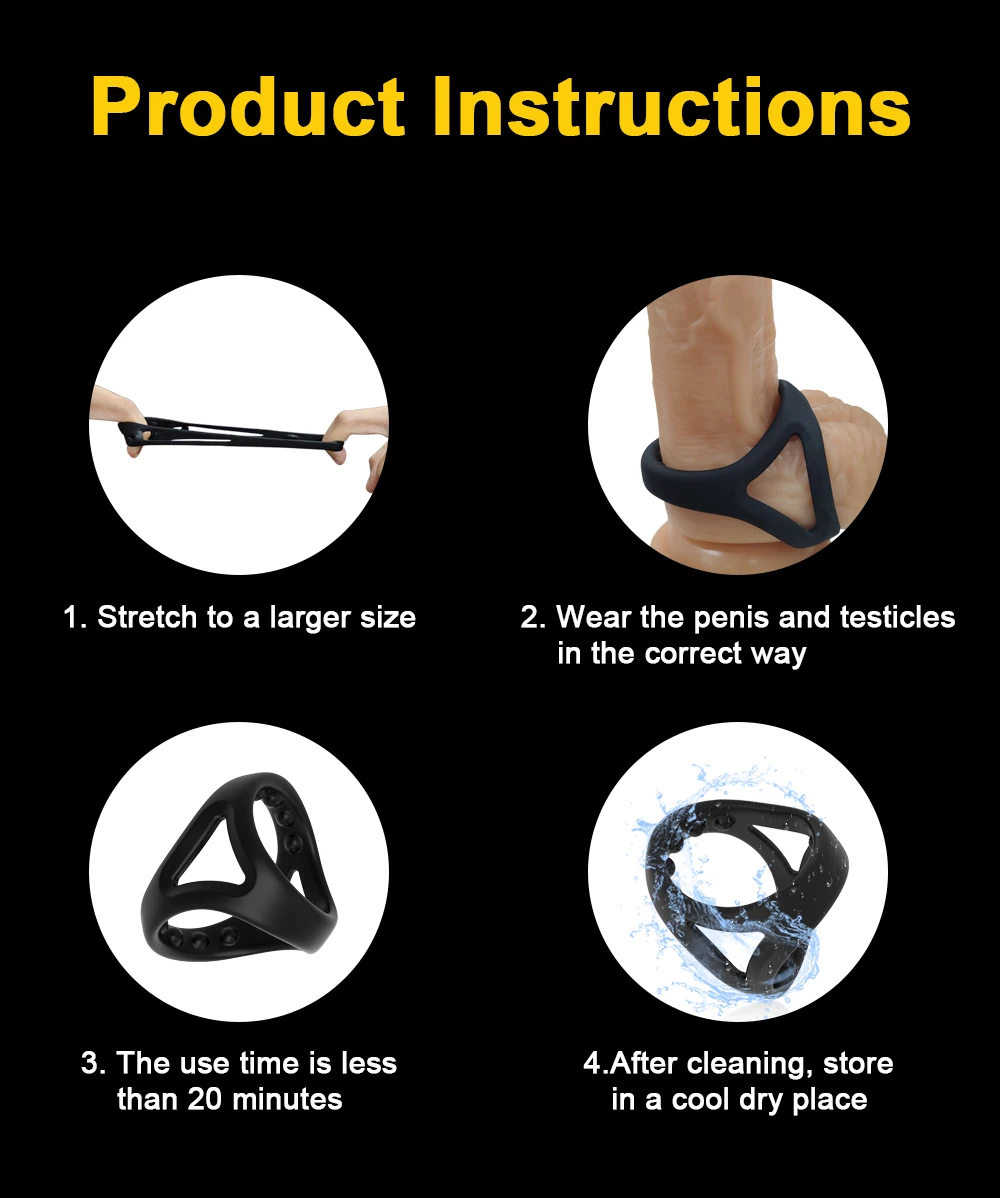 Esnek silika jel kilitli penis halkası, ayarlanabilir yapısı ve konforlu tasarımıyla uzun süreli kullanım için idealdir.