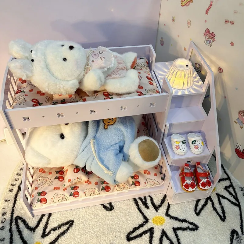 Cotton doll furniture new bedding pillow small bed for three people 15/20cm up and down bed can sleep for multiple people 4