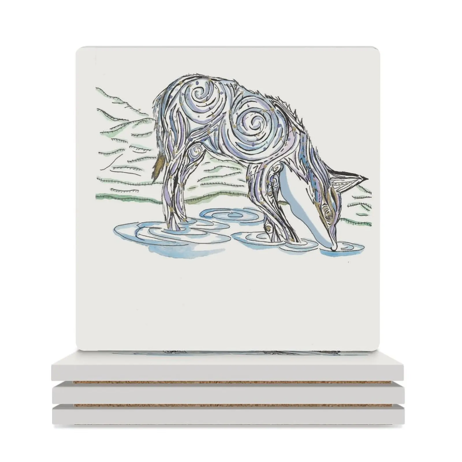 

star fox Ceramic Coasters (Square) funny custom slate Coasters