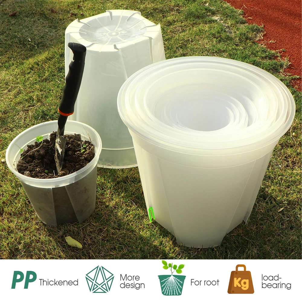 Zaailing Planter Bloempot Plastic Doorzichtige Plant Wortel Controle Pot Transparante Ademende Kwekerij Tuin Aanplant Orchidee Container