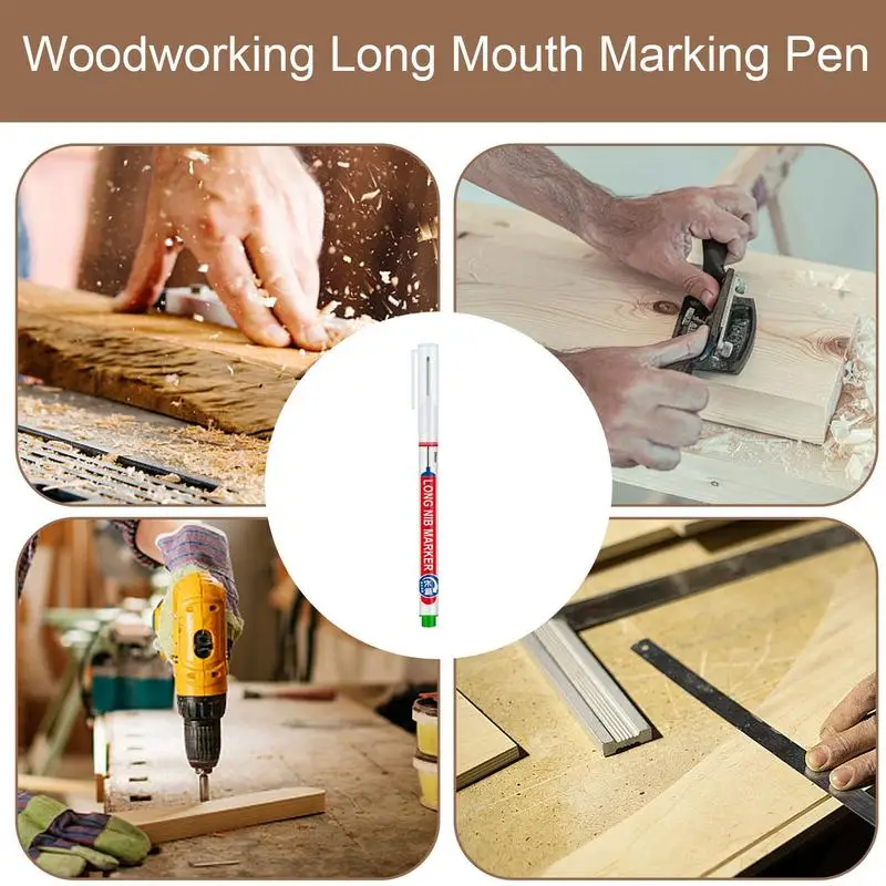 

Woodworking Marker Pen Metal Marking Pen Machinist Tools Quick Drying Waterproof Oily Marker Pen For Carpenters Constructions