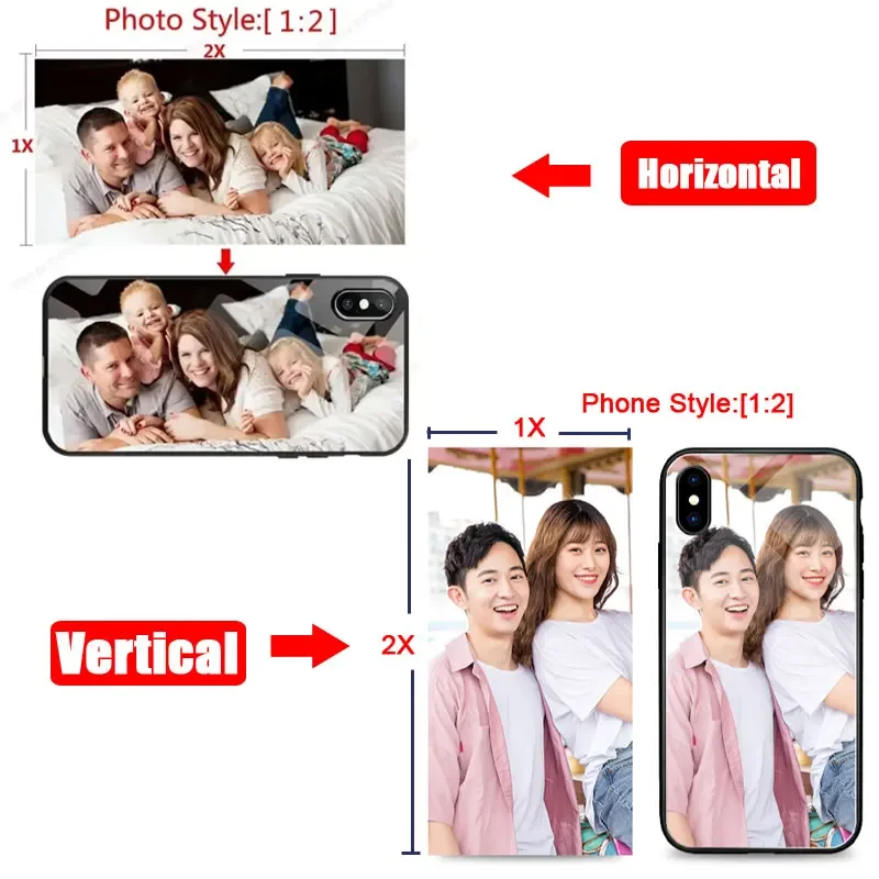 Custom DIY Personalized Photo Phone Case with Glass Cover