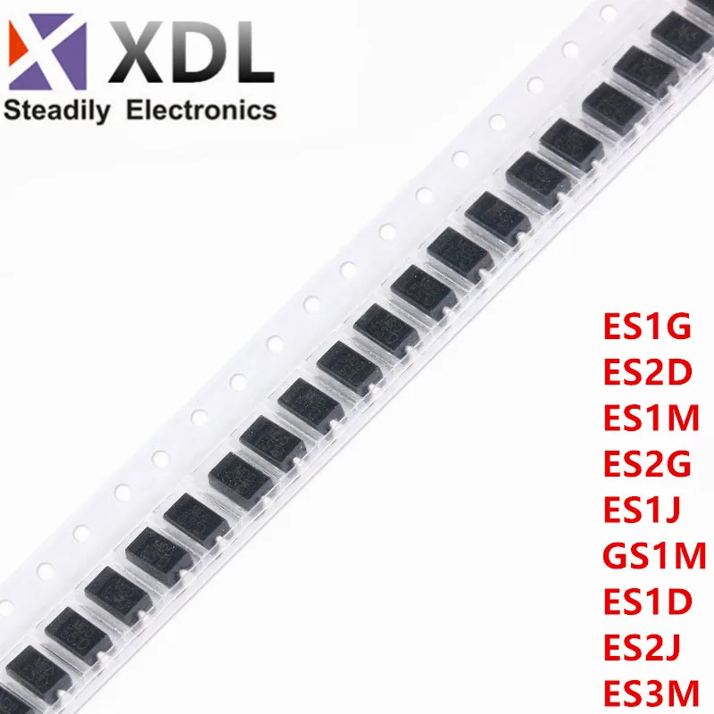 50Pcs SMD Fast Rectifier Diode ES1G ES2D ES1M ES2G ES1J GS1M ES1D ES2J