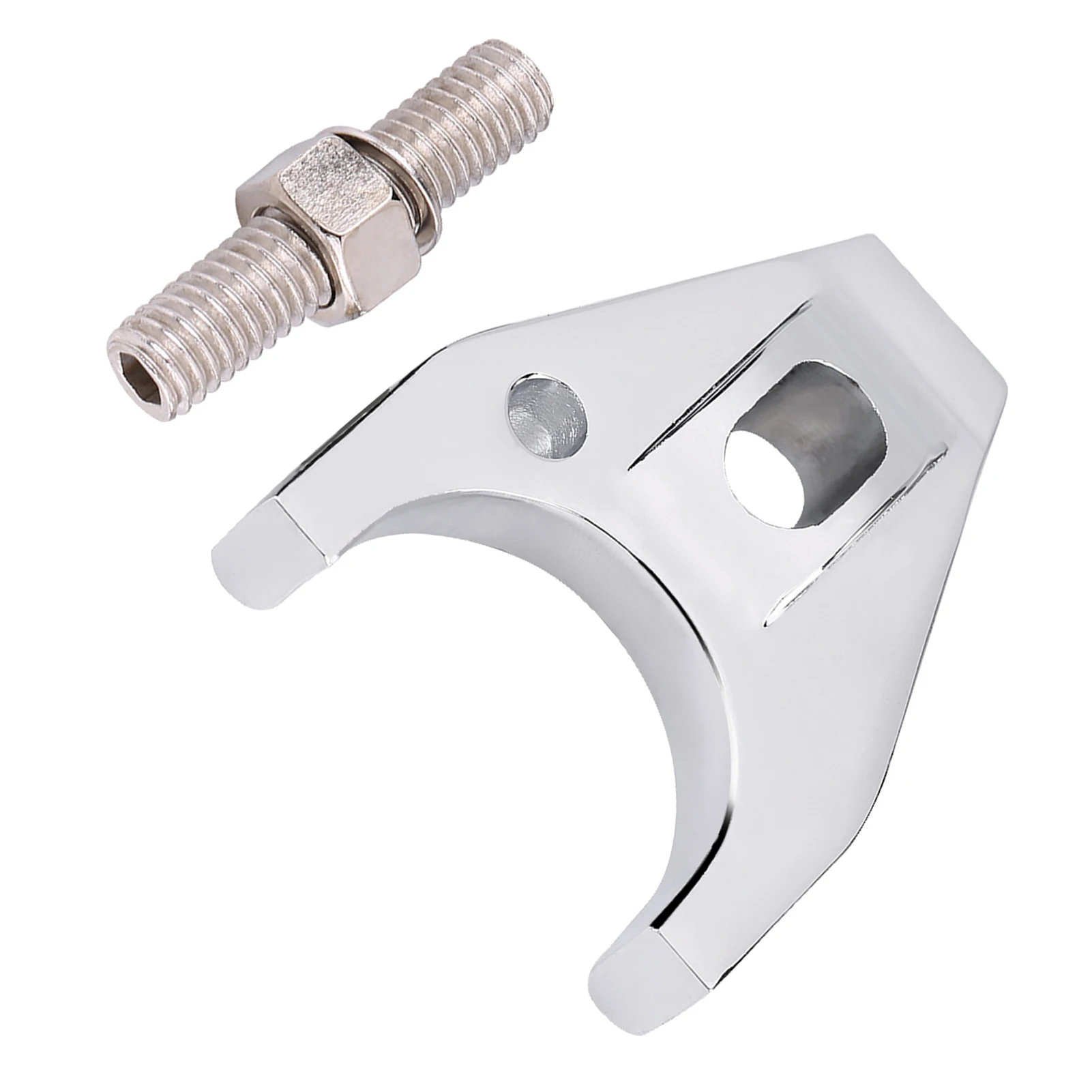 Electronic ignition kit Chrome Billet Aluminum Distributor Clamp Hold Down with Screw Replacement for Chevy SBC BBC SB BB HEI Electronic