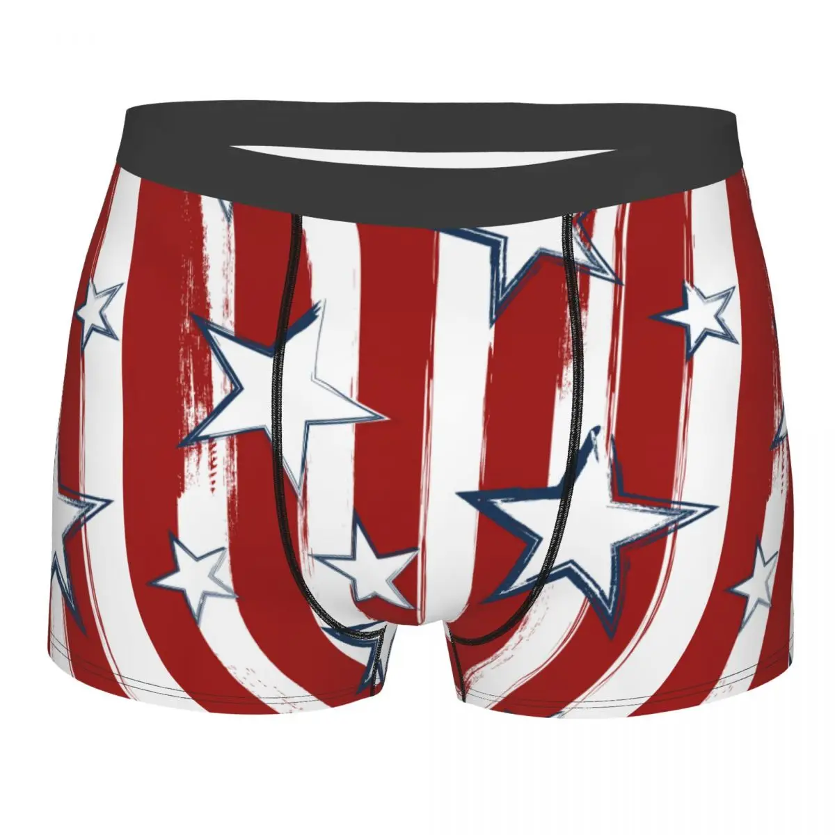 

Scribble Star Stripes Men Underwear Boxer Shorts Panties Sexy Breathable Underpants for Male S-XXL