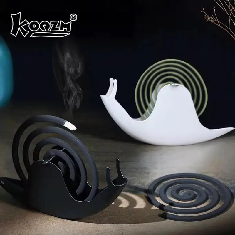 

Creative Mosquito Coil Holder With Tray Nordic Style Spiral Summer Day Iron Mosquito Repellent Incenses Rack Plate Home Decor