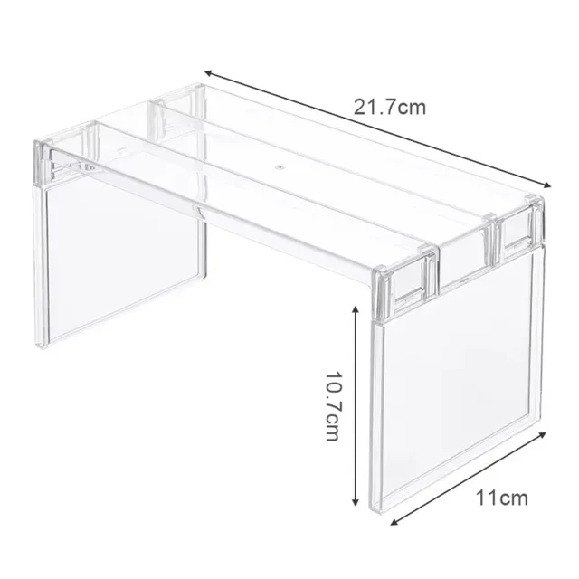 Étagère de rangement transparente pour réfrigérateur, gain de place, épaissie, séparateur de rangement superposé pour réfrigérateur, organisateurs de cuisine 1