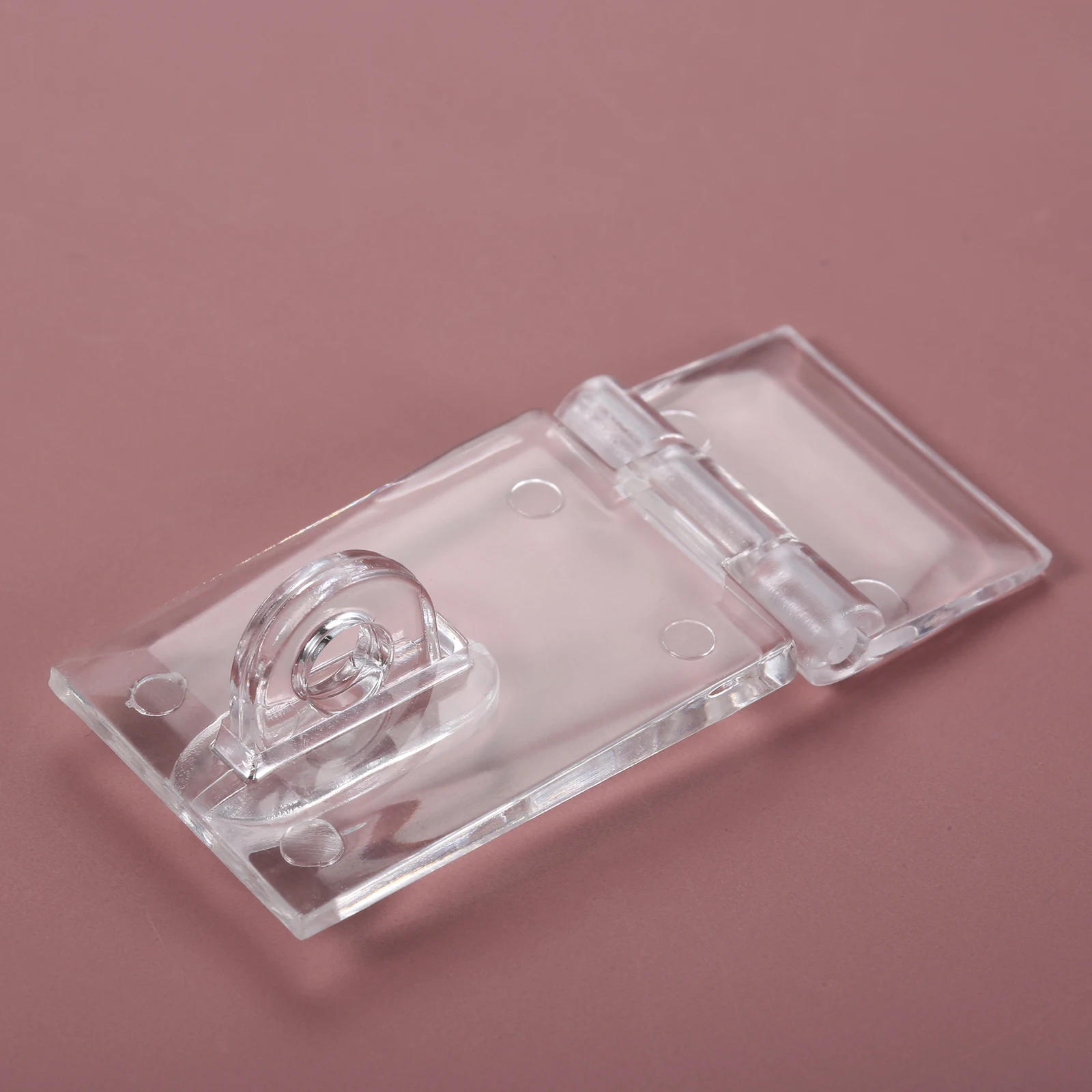5 Set Acrylic Mini Hinge Hasp for Mini Doors Jewelry Box Plastic Hasp Buckle Box Clear Hinge Latch Lock Latch Buckles
