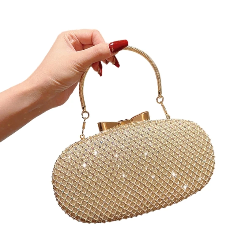 

Women Evening Bag Handbag Party Wedding Bridal Clutch with Detachable Chain