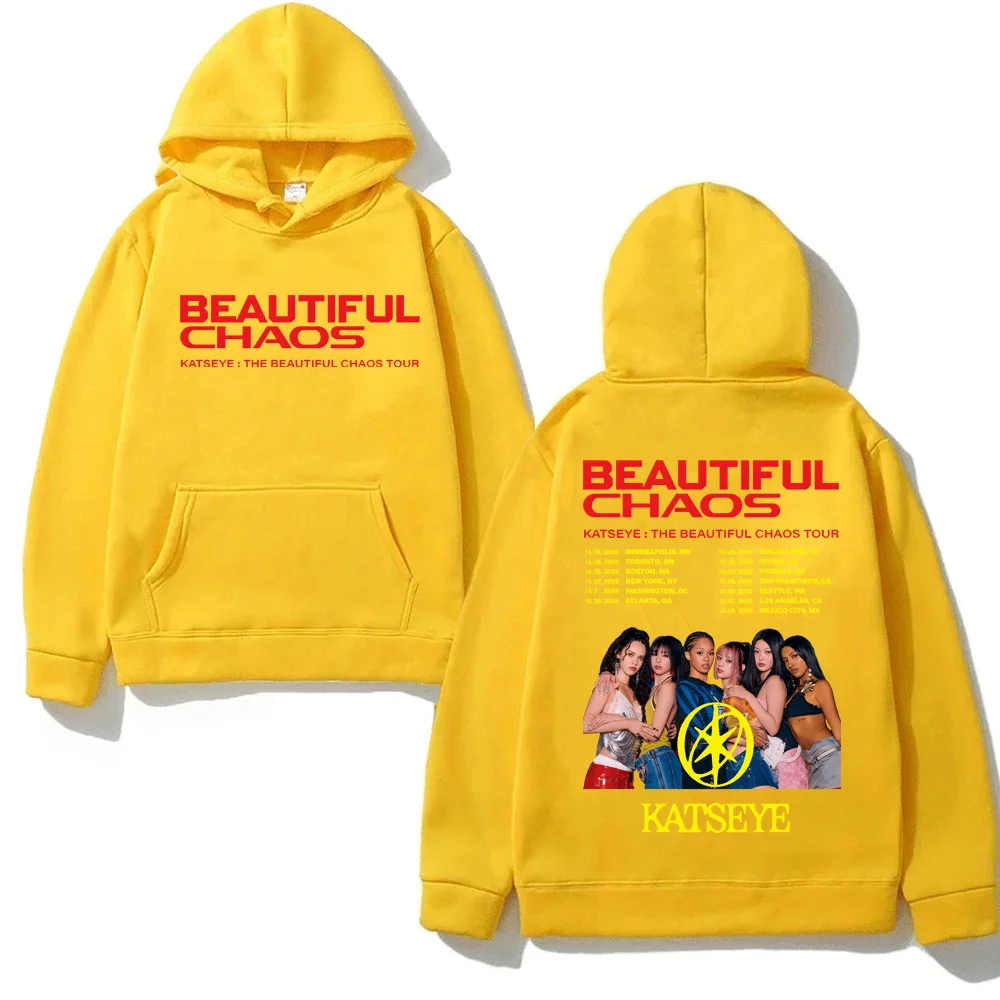 Beautiful Chaos Crewneck Unisex Sweatshirt Katseye Beautiful Chaos Album Crewneck Sweatshirt - Unisex Casual Pullover For Music Fans Katseye Album Sweatshirt