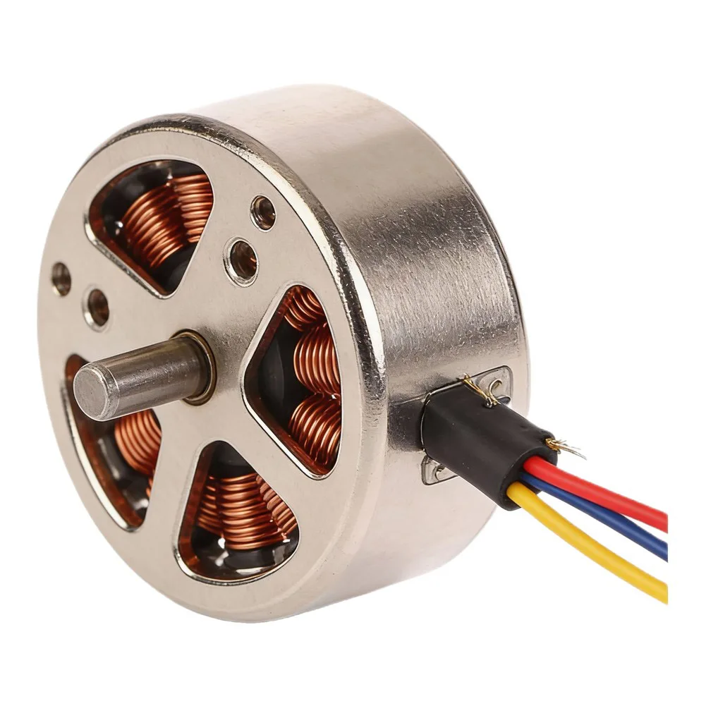 Vue latérale du moteur sans balais 1503 1504 2000KV 2800KV, avec connecteurs et support de montage.