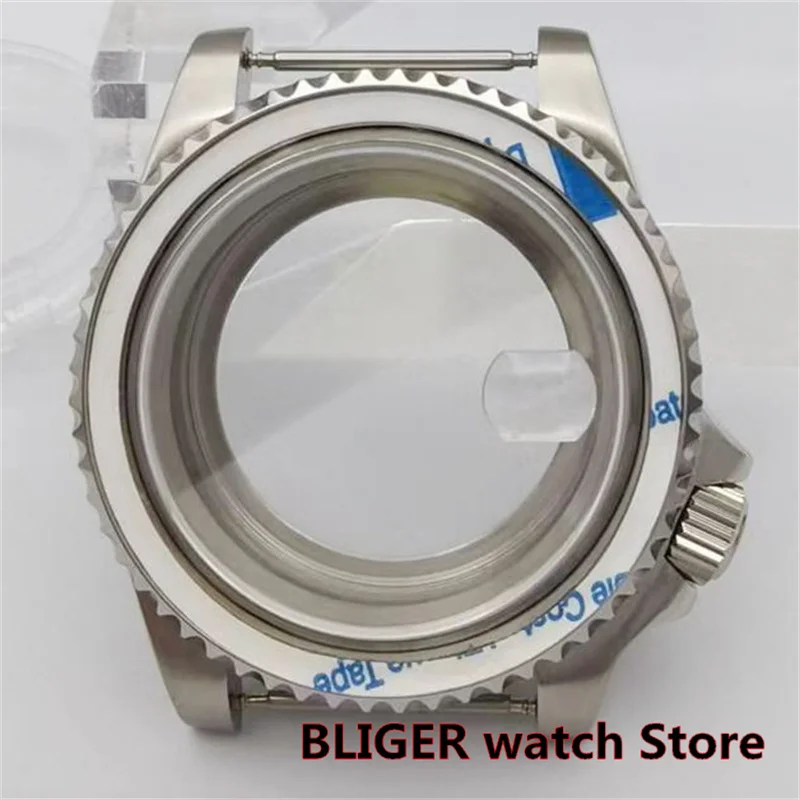 Silver Aseptic Watch Case with Sapphire Glass, 40mm