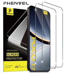 Crystal Clear Full Cover Anti - Shatter Tempered Glass Screen Protector - 2 Pack for 2PC IN 1 Bag