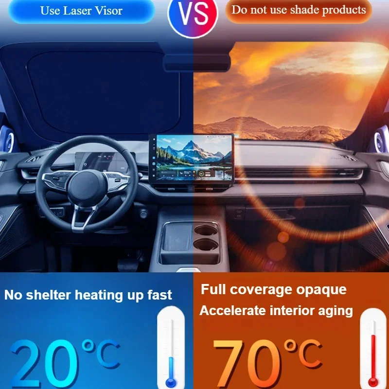 Car Front Window UV Protection Sun Shade Auto Styling Accessories For Haval M6 H6 F7 Hi4 100 Sun Shade Windshield Visor Folding