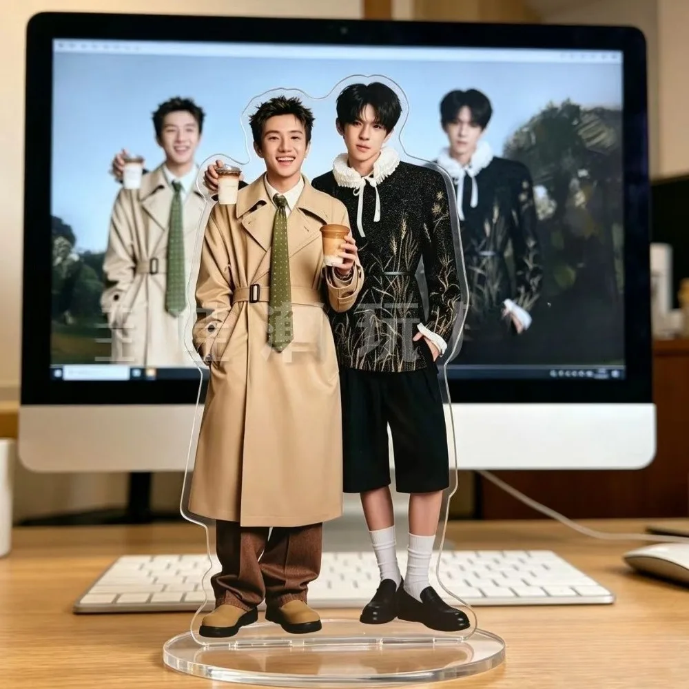 다양한 종류의 쇼 텐 친티안 주변기기 아크릴 스탠드 스타 허 하오난 왕 이헝 모델 플레이트 데스크탑 장식품 팬 컬렉션 선물