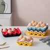 6 Grid/12 Grid Egg Storage Tray Ceramic Tableware Kitchen Egg Grid Refrigerator Egg Rack Household Kitchen Storage Supplies 1