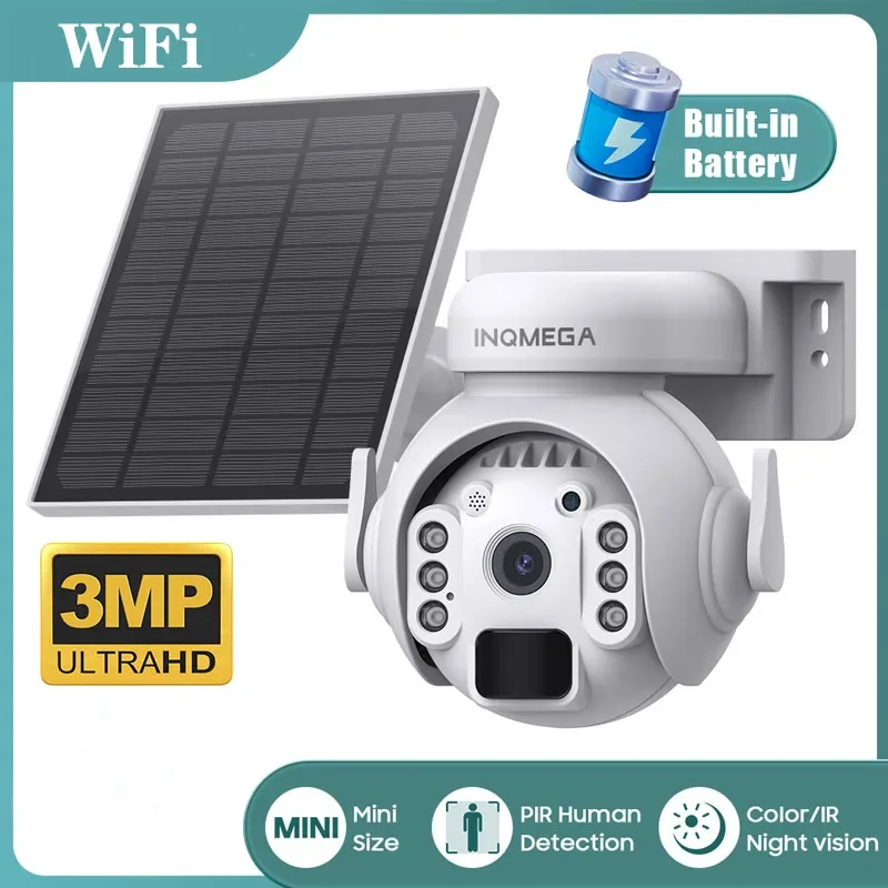 

WiFi product voice intercom IP66 solar camera 3 million high-definition night vision full-color low-power solar WiFi monitorin