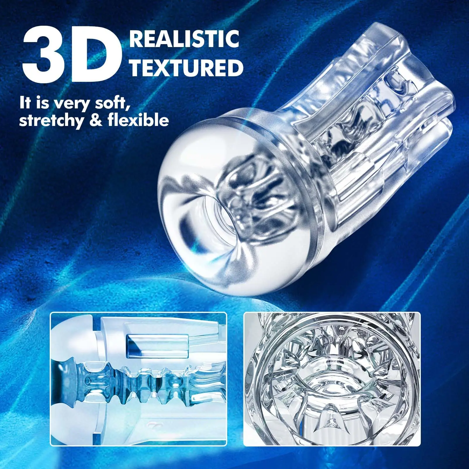 Automatic Male Masturbator Cup - Realistic Silicone Stroker, Hands-Free, Black 12 thumbnail image