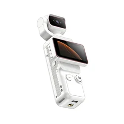 Ultra HD Handheld Pocket Action Camera with Rotating Screen and Wi - Fi Transfer (White)