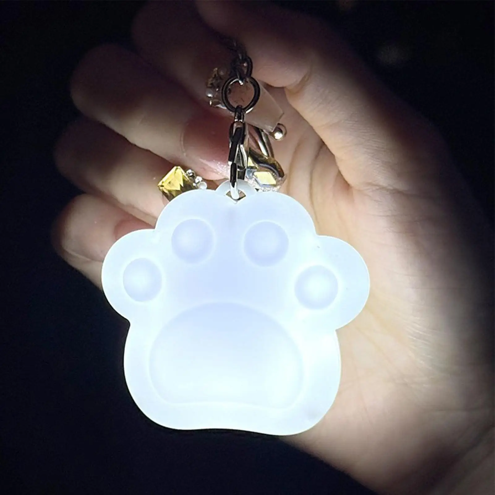 Cute cat paw shaped Bag Light Kitten Claws Cloud LED Light Touch Activated Purse Backpack Wallet Handbags automatic sensor light