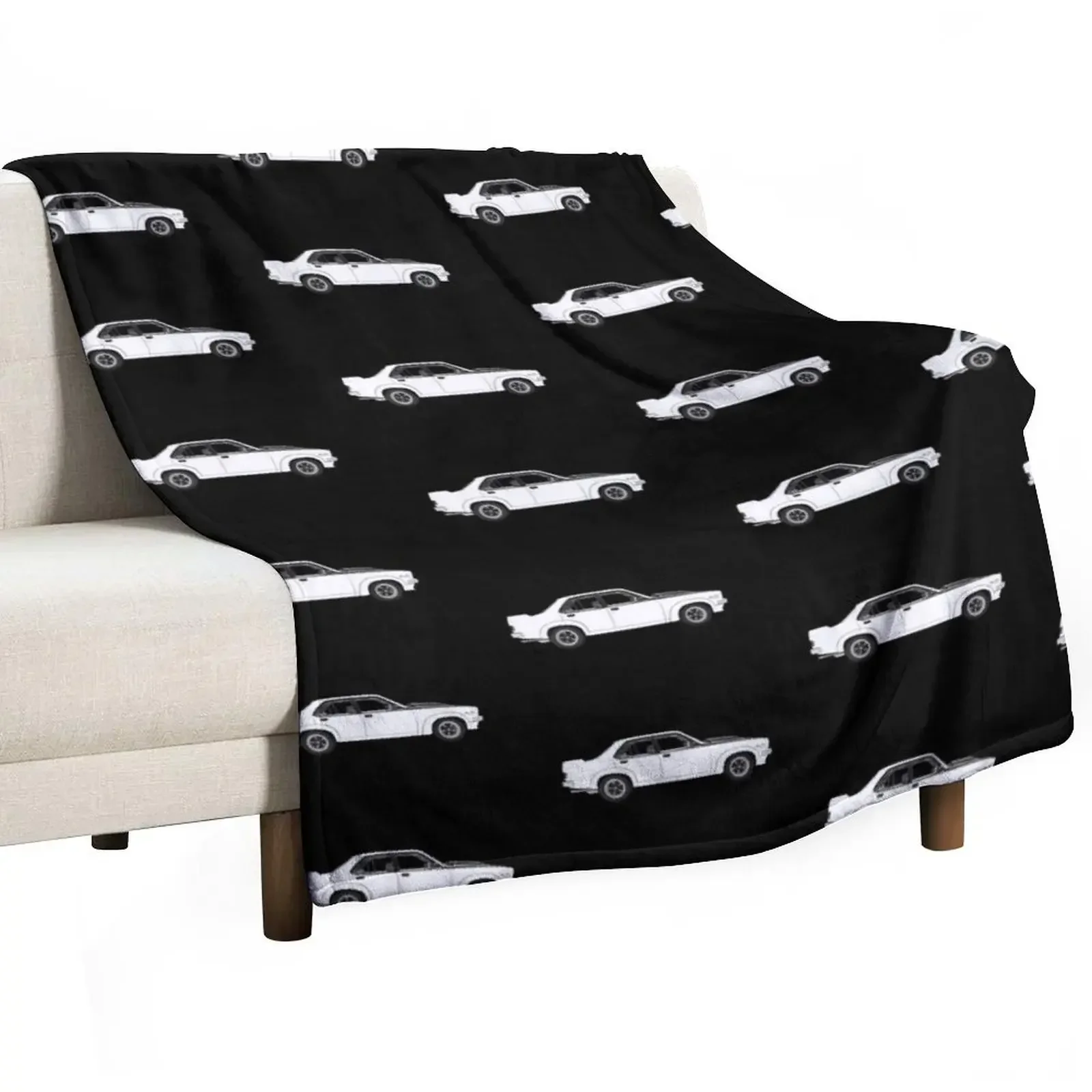 

LH Holden Torana SLR/5000 1974 Glacier White on Black Throw Blanket Custom Flannel Thins Blankets